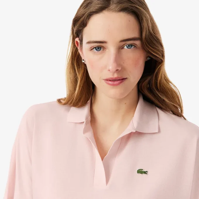 Relaxed fit piqué Polo voor dames