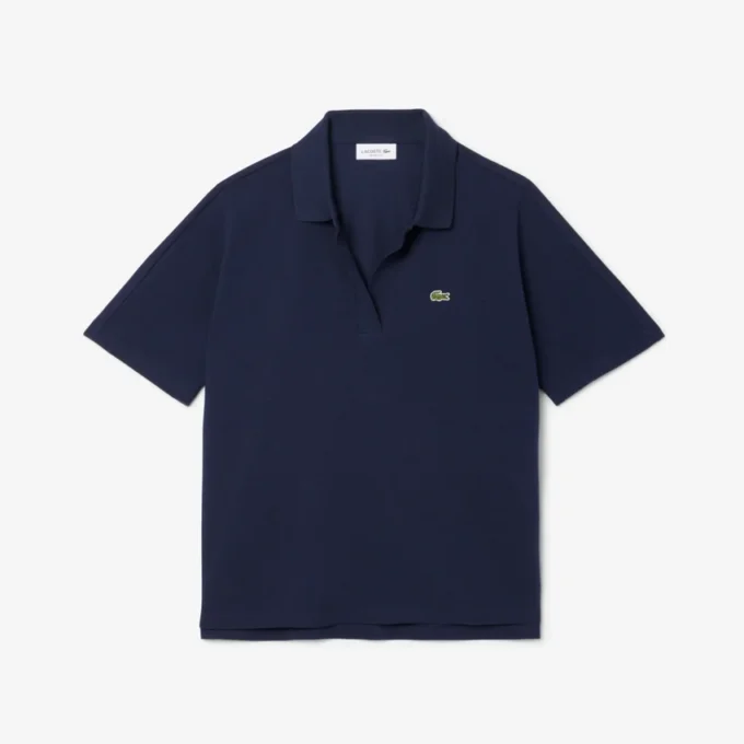 Relaxed fit piqué Polo voor dames