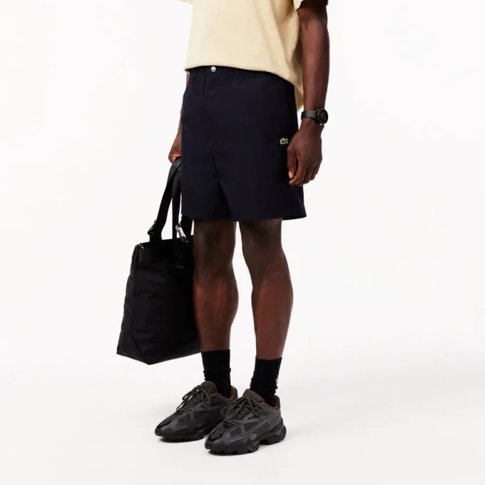 Relaxed fit popeline short voor heren