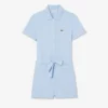 Romper met stretch piqué polokraag