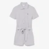 Romper met stretch piqué polokraag