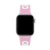 Roze siliconen Apple Watch-band met krokodillenprint