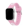 Roze siliconen Apple Watch-band met krokodillenprint