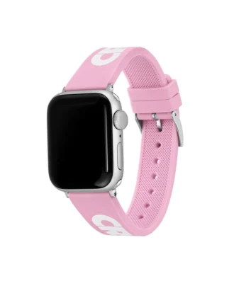Roze siliconen Apple Watch-band met krokodillenprint