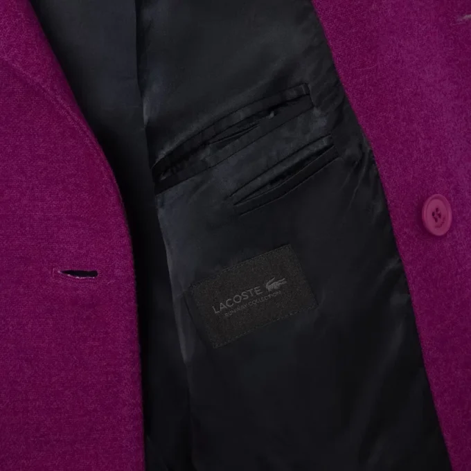 Runway-blazer van gemarmerde wol met dubbele knoopsluiting