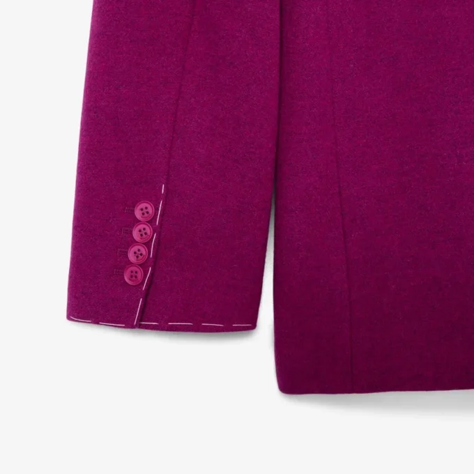 Runway-blazer van gemarmerde wol met dubbele knoopsluiting