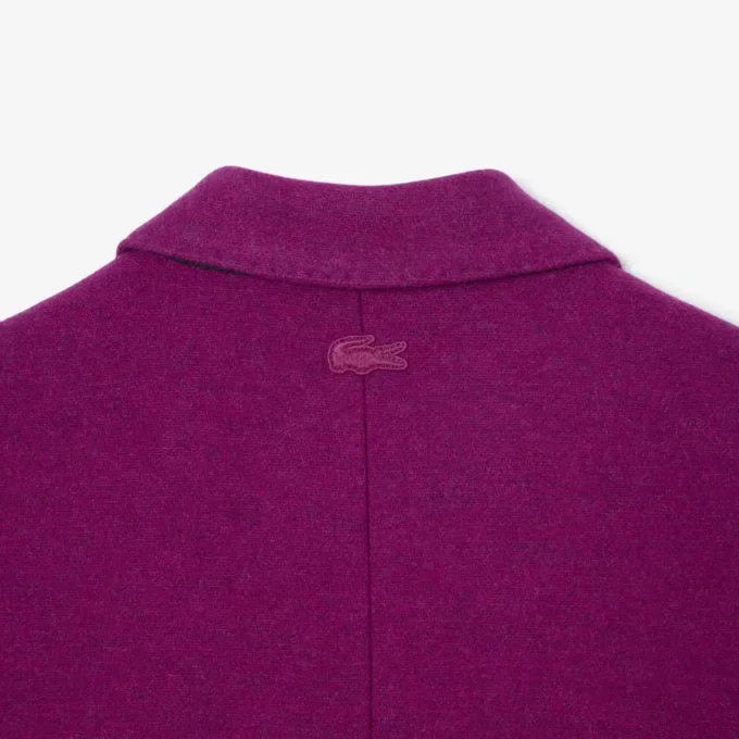 Runway-blazer van gemarmerde wol met dubbele knoopsluiting