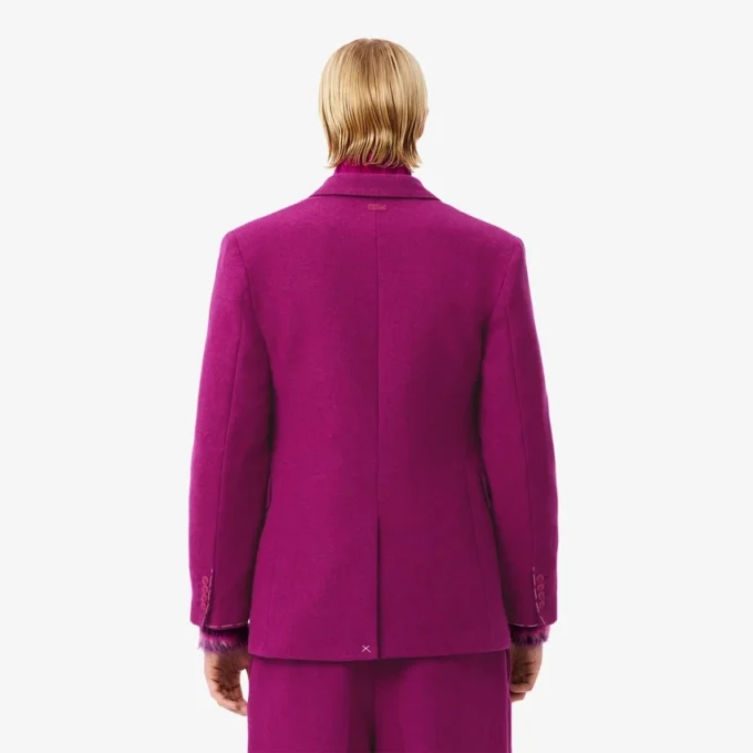 Runway-blazer van gemarmerde wol met dubbele knoopsluiting