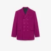 Runway-blazer van gemarmerde wol met dubbele knoopsluiting