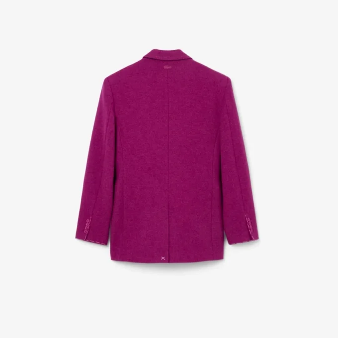 Runway-blazer van gemarmerde wol met dubbele knoopsluiting