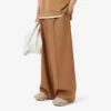 Runway breedvallende, getailleerde wollen broek