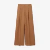 Runway breedvallende, getailleerde wollen broek