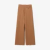 Runway breedvallende, getailleerde wollen broek