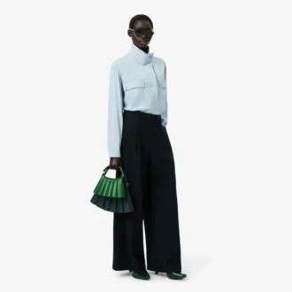 Runway-broek met wijde pasvorm van wolmix The Blend