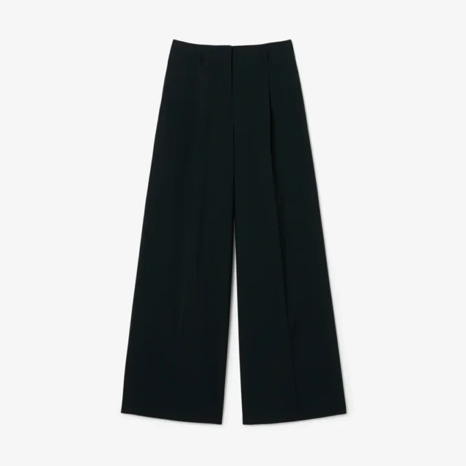 Runway-broek met wijde pasvorm van wolmix The Blend