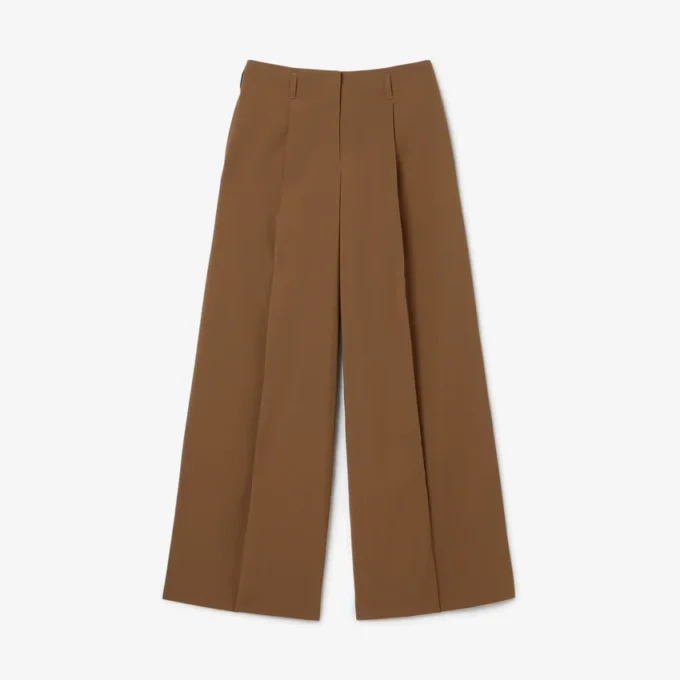 Runway-broek met wijde pasvorm van wolmix The Blend
