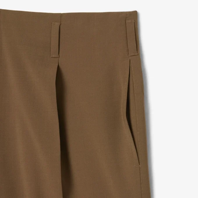 Runway-broek met wijde pasvorm van wolmix The Blend