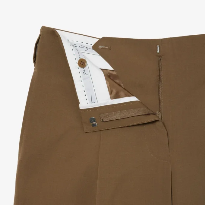 Runway-broek met wijde pasvorm van wolmix The Blend