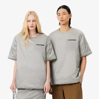 Runway glanzend gewatteerd T-shirt