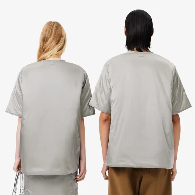 Runway glanzend gewatteerd T-shirt