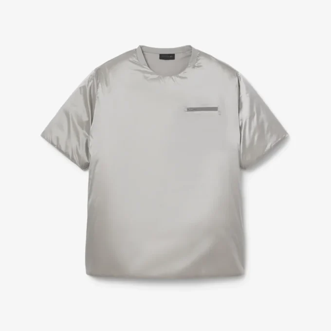 Runway glanzend gewatteerd T-shirt