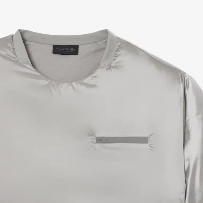 Runway glanzend gewatteerd T-shirt