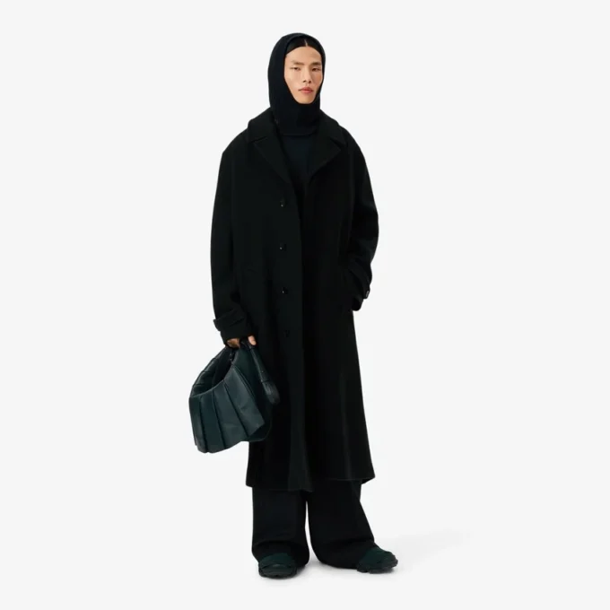 Runway-jas van gekookte wol