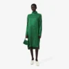 Runway-jurk met sjaalkraag en print