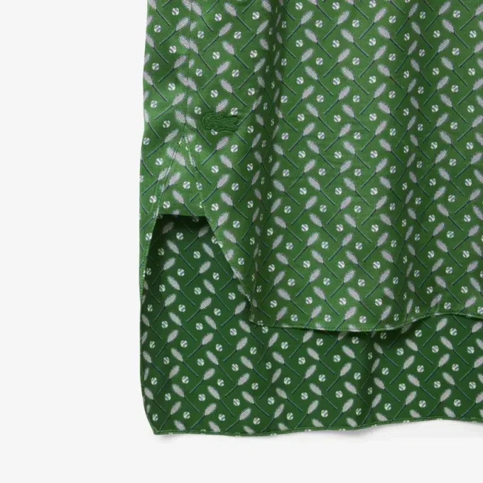 Runway-jurk met sjaalkraag en print