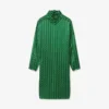 Runway-jurk met sjaalkraag en print