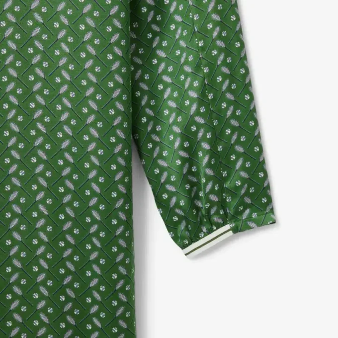 Runway-jurk met sjaalkraag en print