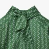 Runway-jurk met sjaalkraag en print