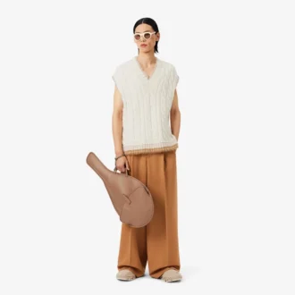 Runway kabelgebreid wollen vest
