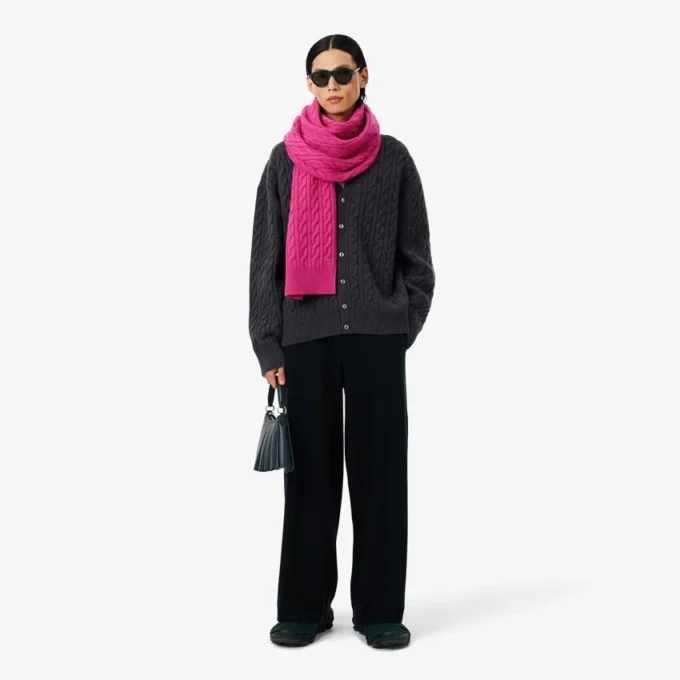 Runway kasjmier sjaal met kabelpatroon