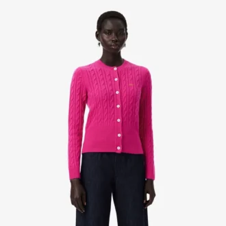 Runway kasjmier vest met kabelpatroon