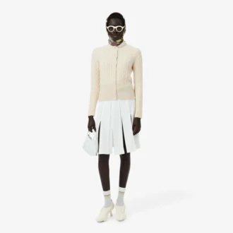Runway kasjmier vest met kabelpatroon