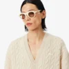 Runway kasjmier vest met kabelpatroon