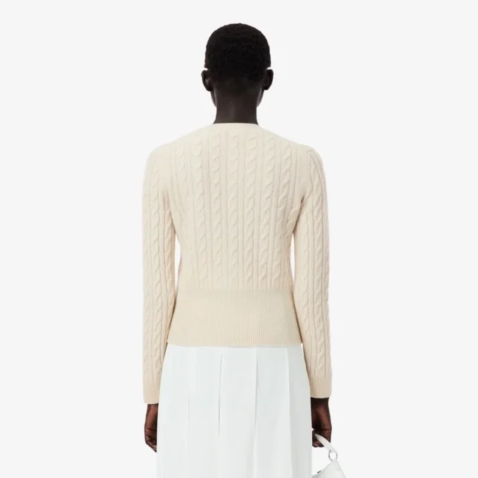Runway kasjmier vest met kabelpatroon