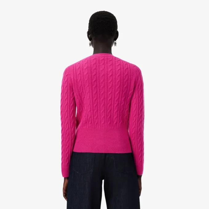 Runway kasjmier vest met kabelpatroon