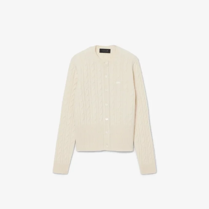 Runway kasjmier vest met kabelpatroon