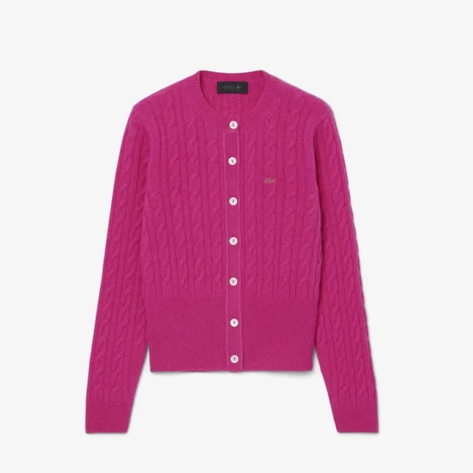 Runway kasjmier vest met kabelpatroon