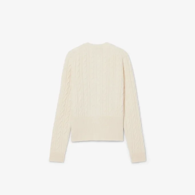 Runway kasjmier vest met kabelpatroon