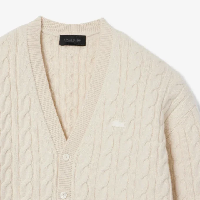 Runway kasjmier vest met kabelpatroon