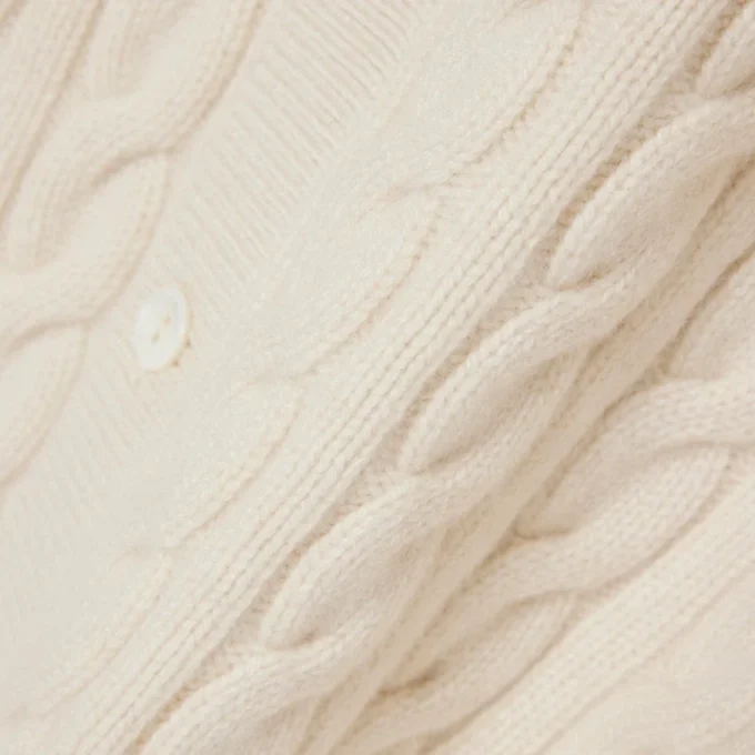 Runway kasjmier vest met kabelpatroon