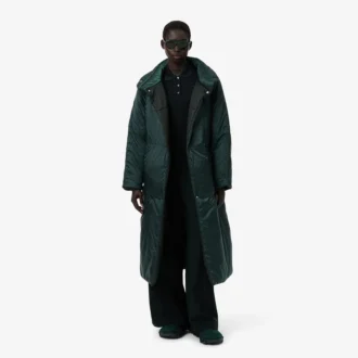Runway lang iriserend jasje met pofmouwen