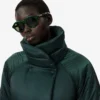 Runway lang iriserend jasje met pofmouwen