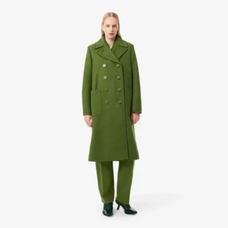 Runway lange peacoat van slubwol