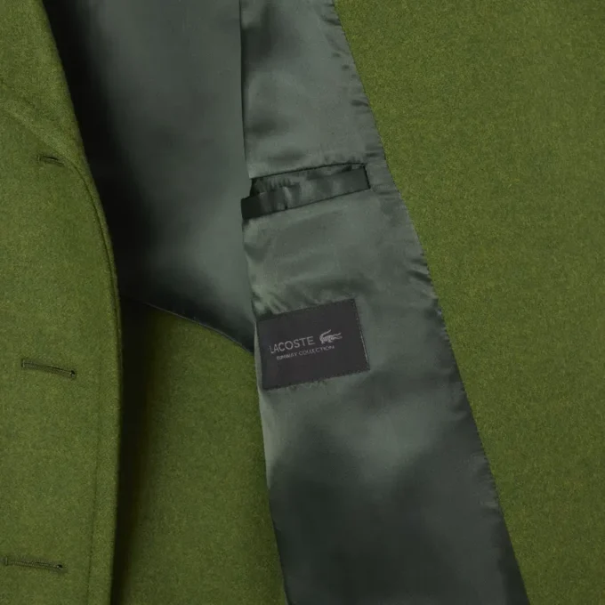 Runway lange peacoat van slubwol