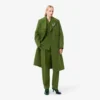 Runway lange peacoat van slubwol