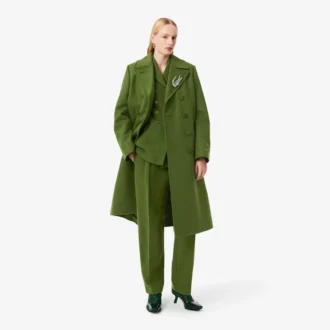 Runway lange peacoat van slubwol